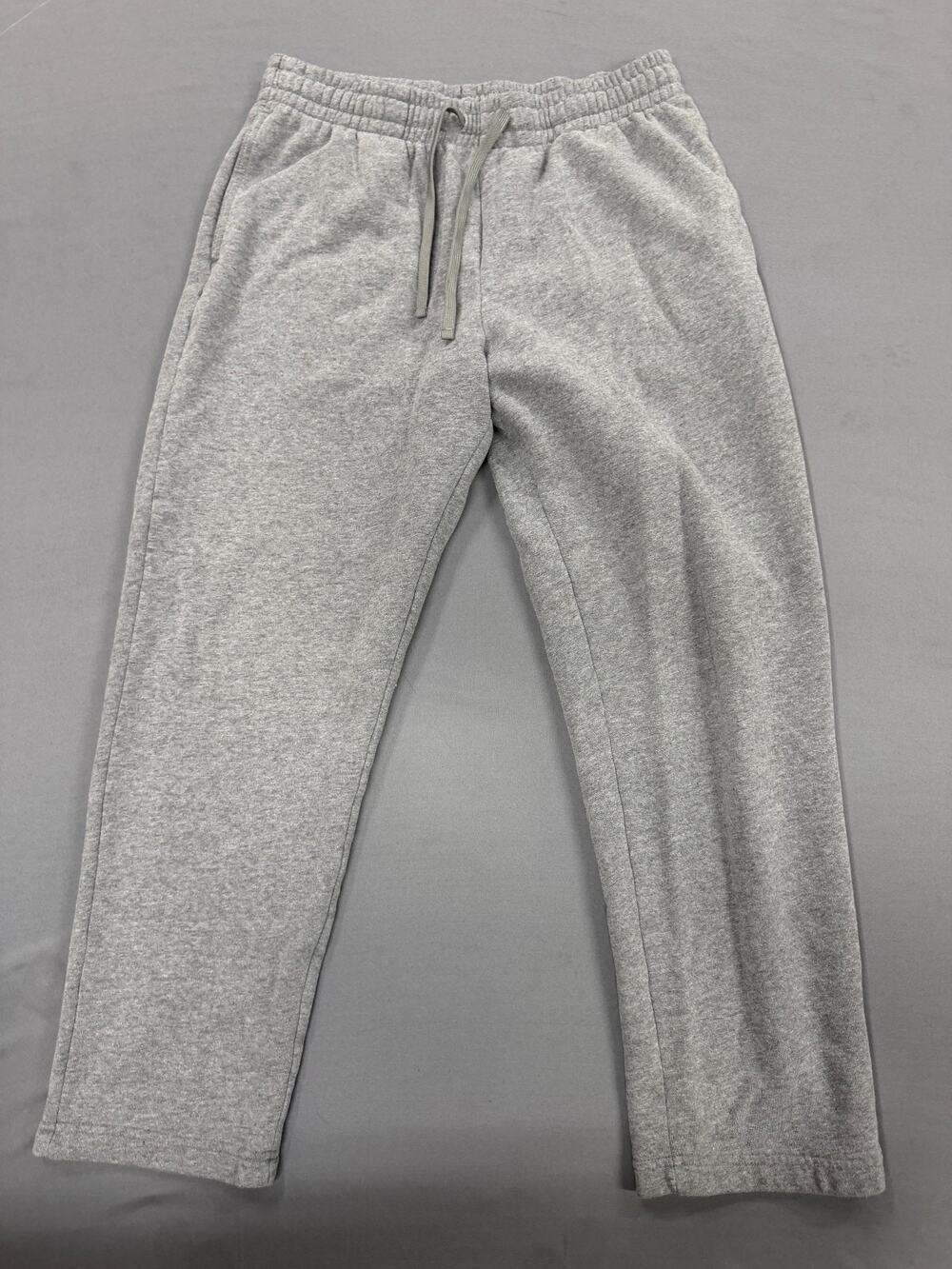 Tek Gear Men's Gray Fleece Sweatpants Medium M Straight Leg Elastic Waist